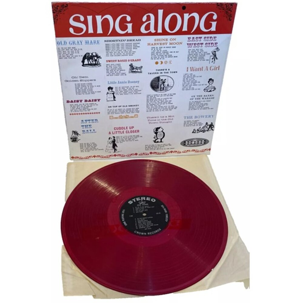 Unknown Artist Sing Along (Rec Vinyl, 1959) Crown Records 150 Good+ LP Record